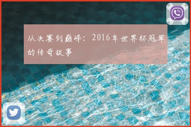 从决赛到巅峰:2016年世界杯冠军的传奇故事